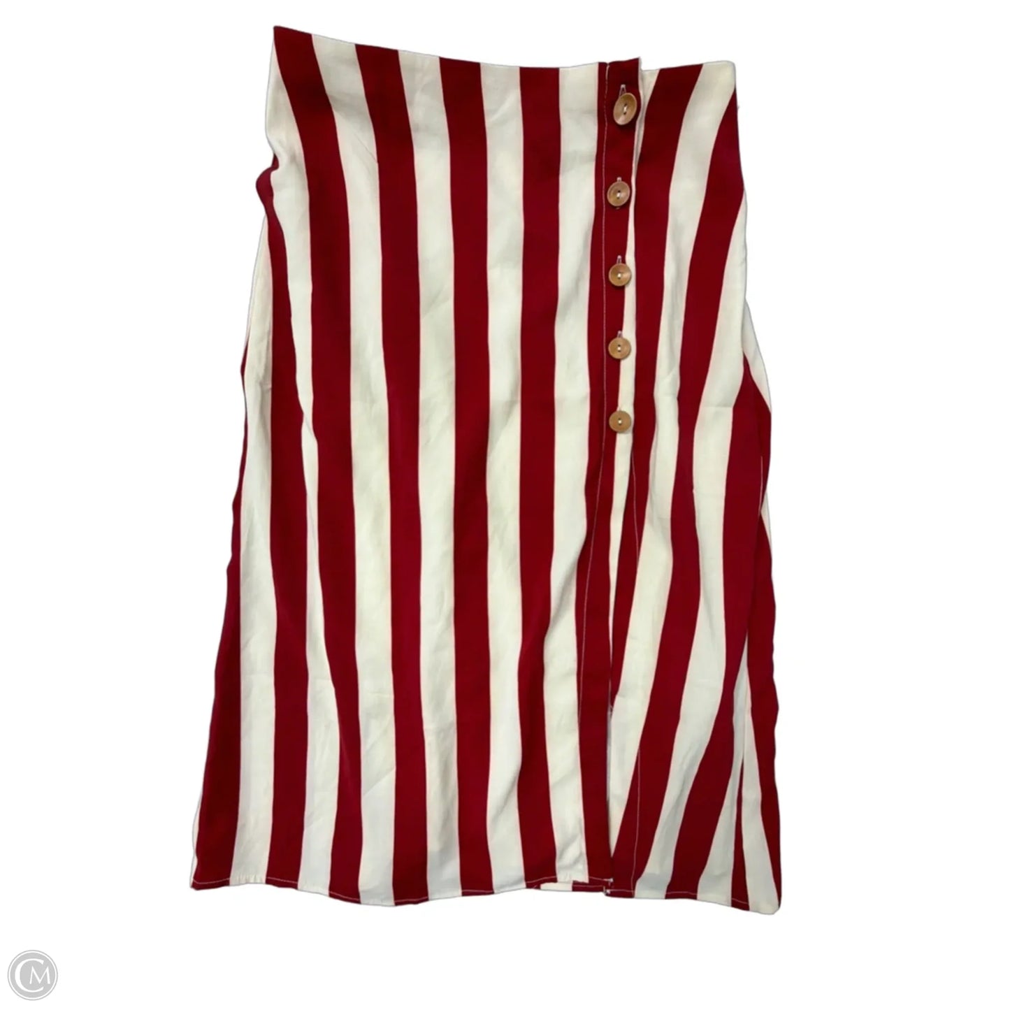 Skirt Midi By O. Vianca In Striped Pattern, Size: L