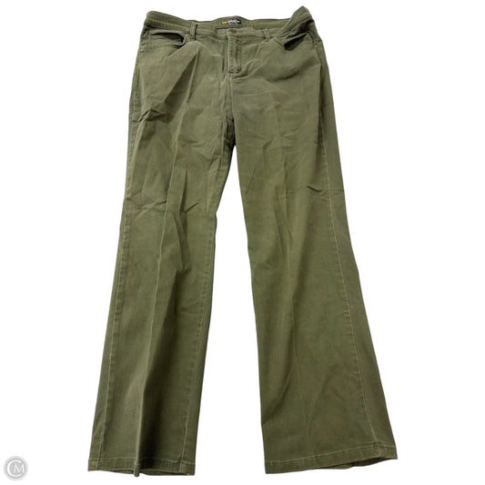 Jeans Straight By Lee In Green Denim, Size: 14