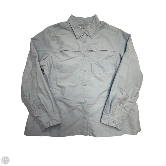 Athletic Top Long Sleeve Collar By L.l. Bean In Blue, Size: Xl