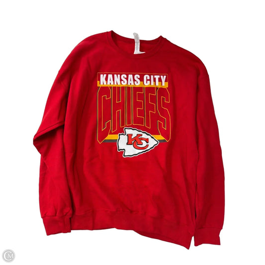 Sweatshirt Crewneck By Jerzees In Red, Size: Xl