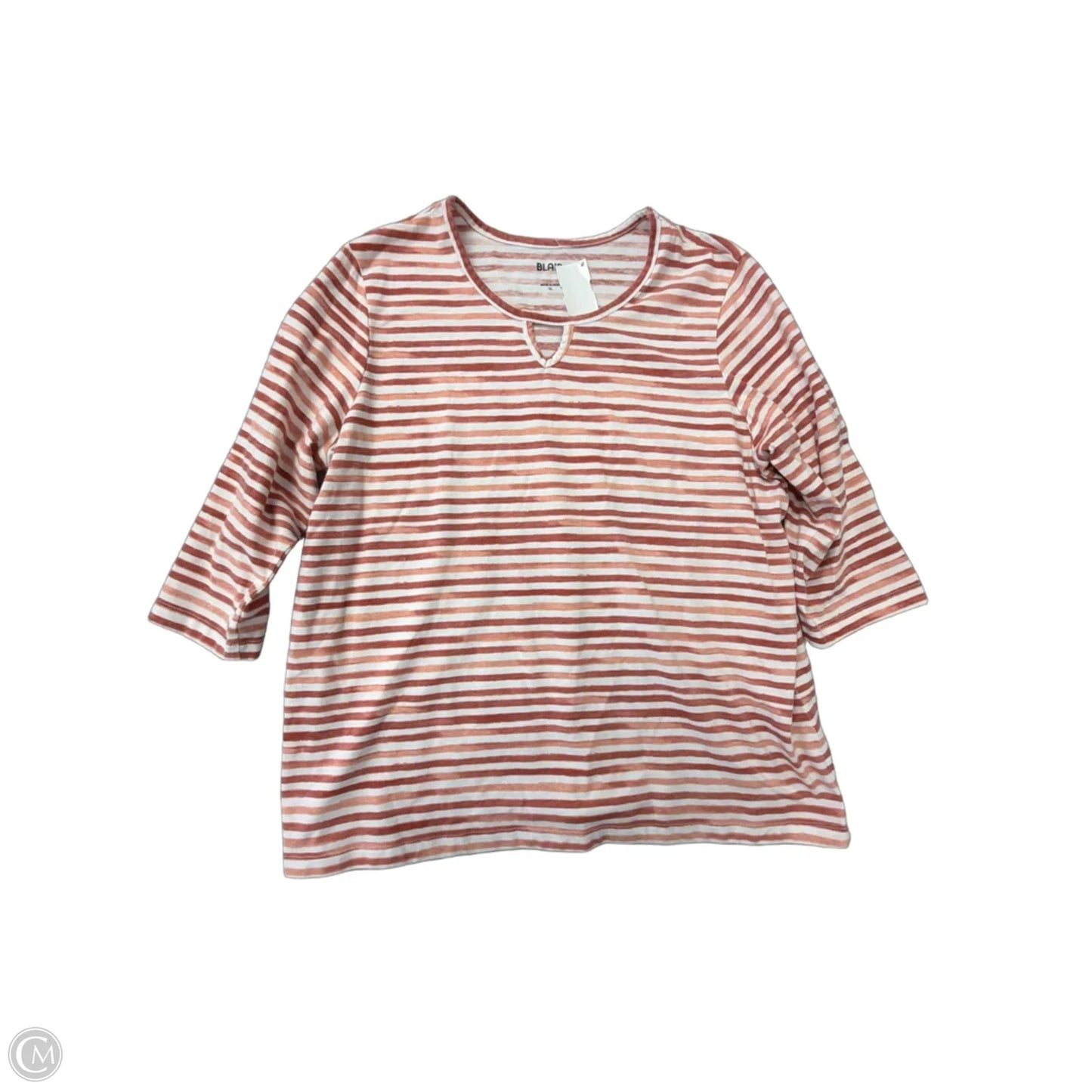 Top 3/4 Sleeve By Blair In Striped Pattern, Size: Xl