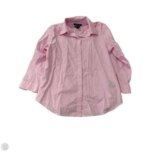 Top Long Sleeve By Lauren By Ralph Lauren In Pink, Size: M