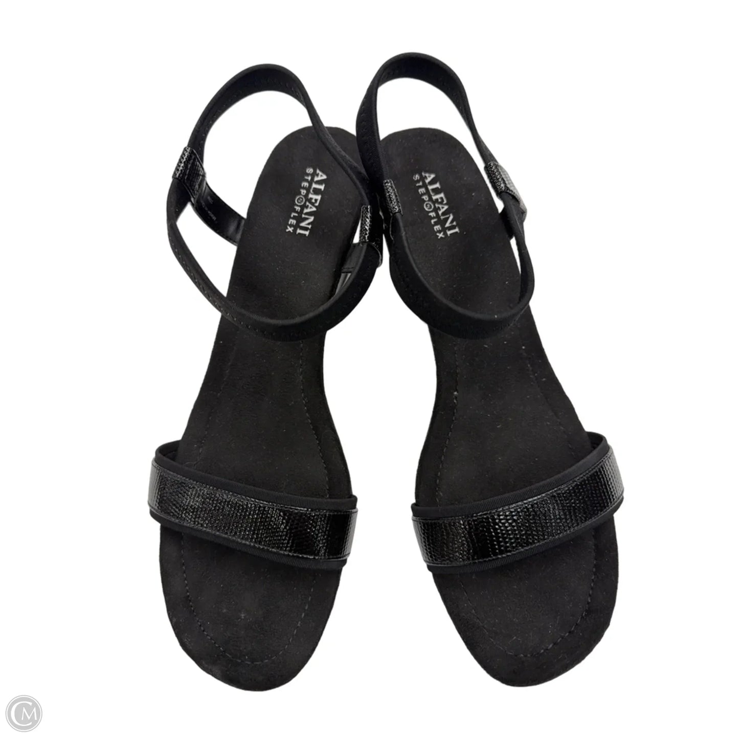 Sandals Heels Wedge By Alfani In Black, Size: 10