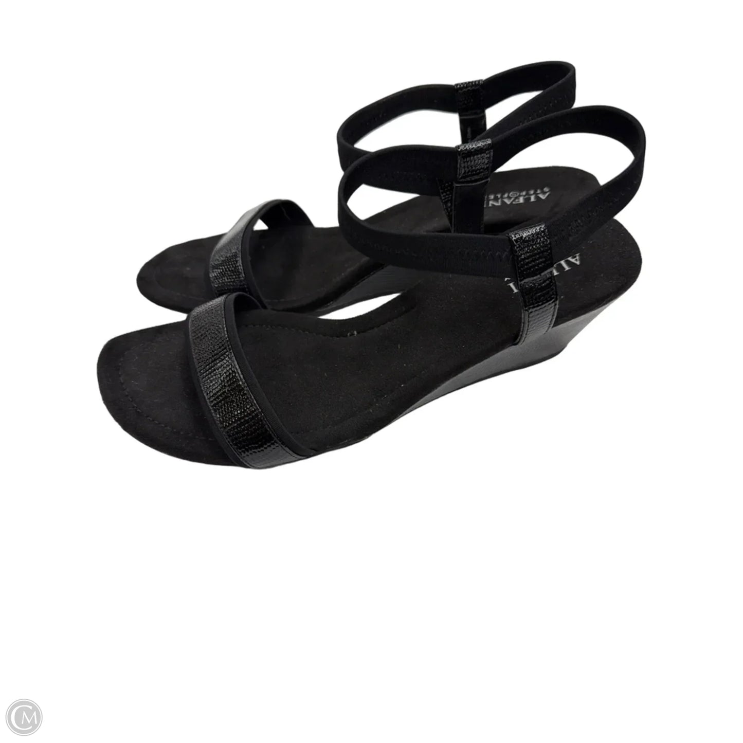 Sandals Heels Wedge By Alfani In Black, Size: 10