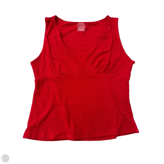 Top Sleeveless By Ogl In Red, Size: Xl