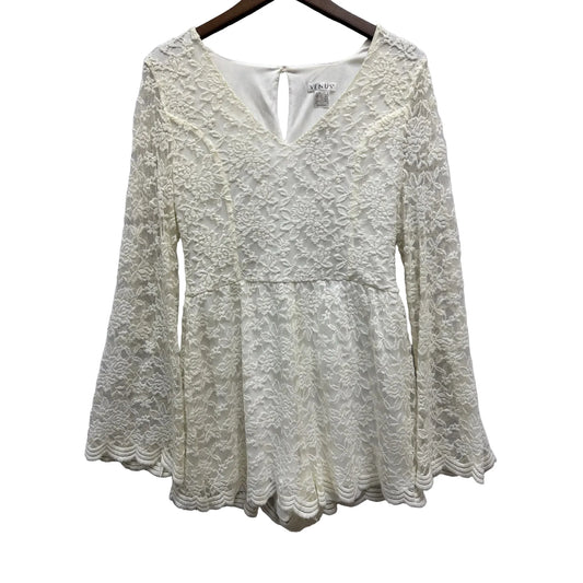 Romper By Venus In Cream, Size: M