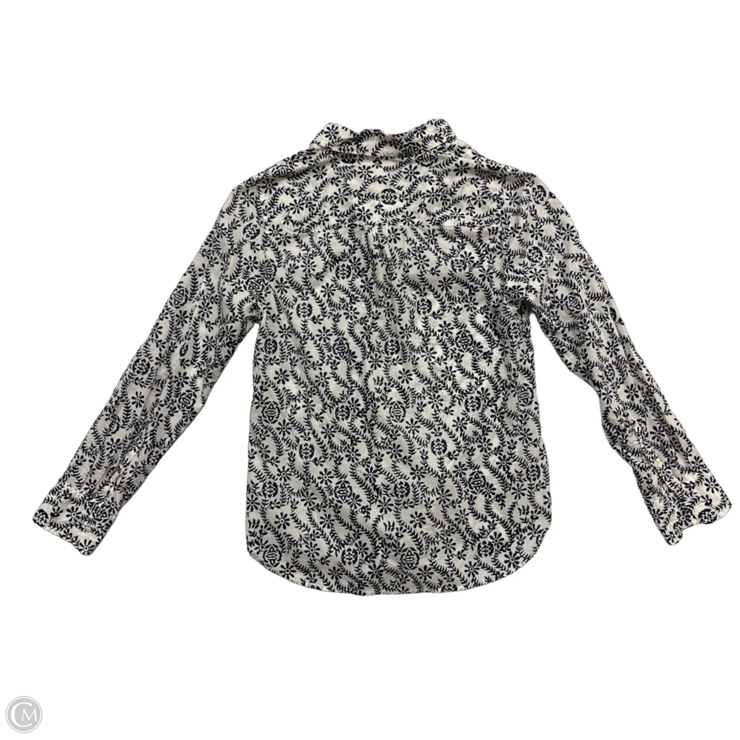 Top Long Sleeve By J. Crew In Blue & White, Size: S