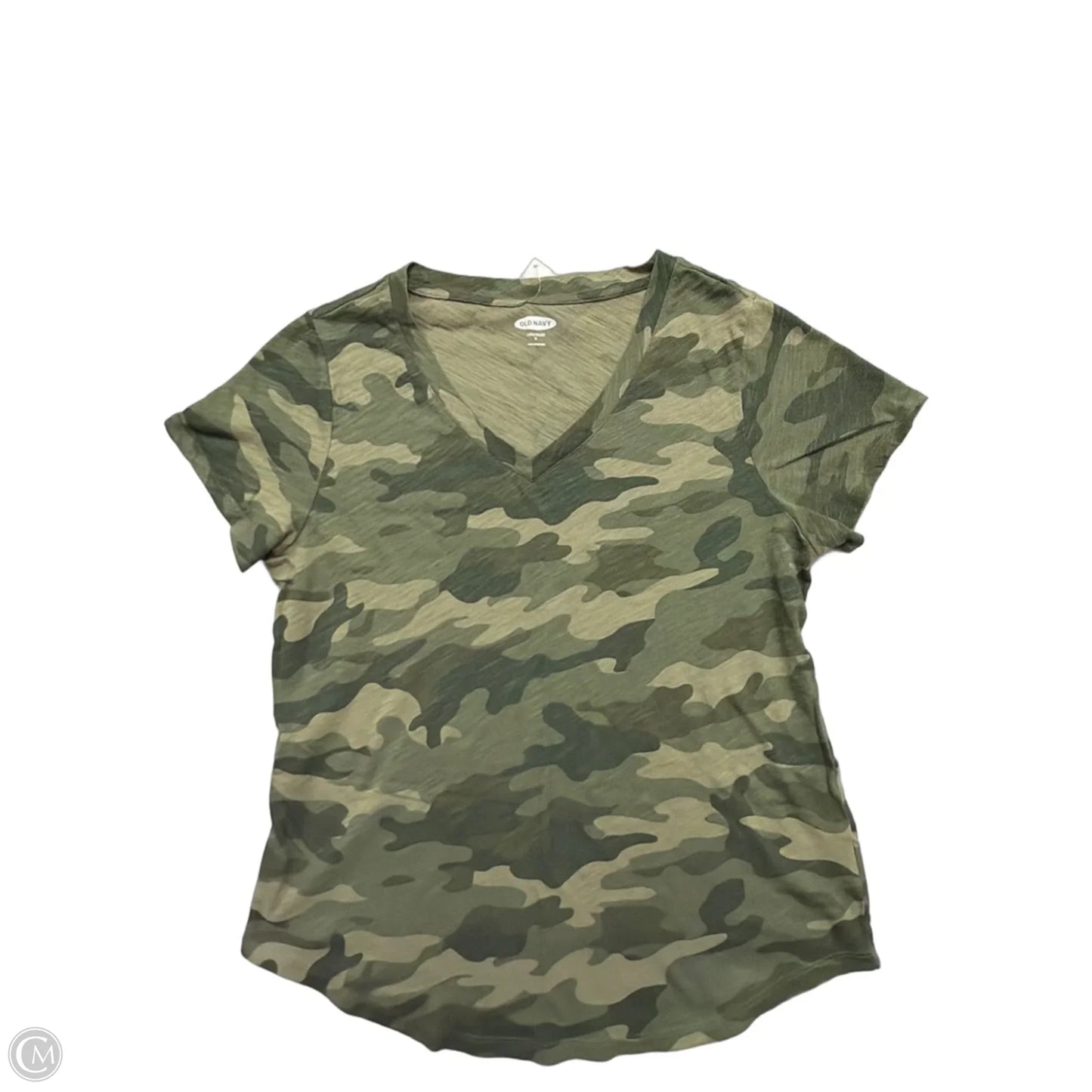 Top Short Sleeve Basic By Old Navy In Camouflage Print, Size: S