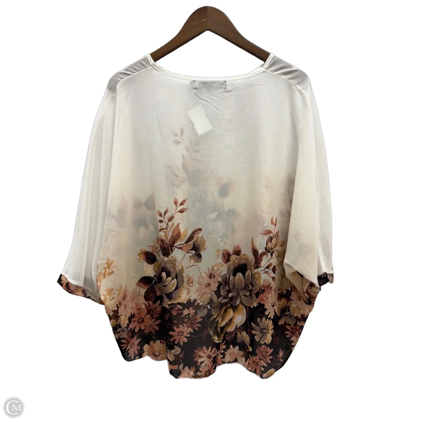 Top Short Sleeve By Clothes Mentor In Floral Print, Size: 2x