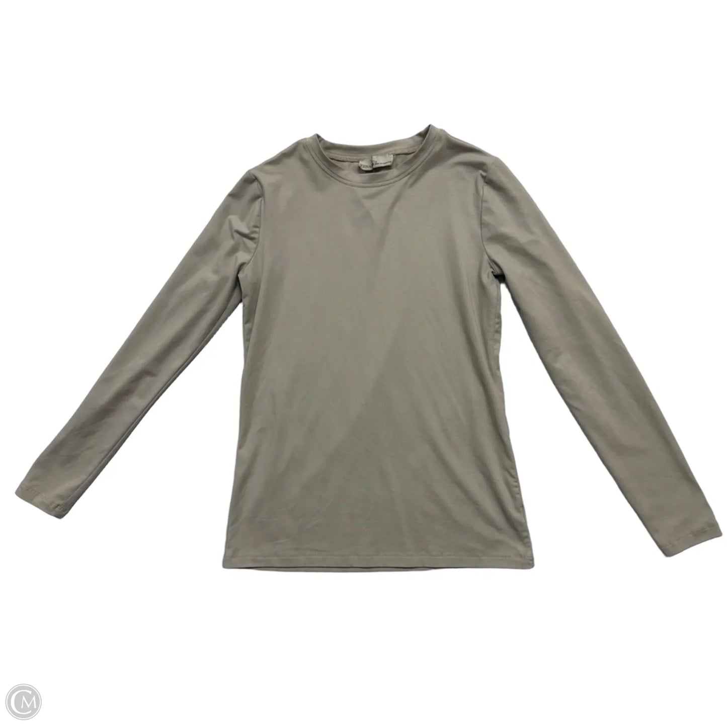 Top Long Sleeve Basic By Zenana In Taupe, Size: M