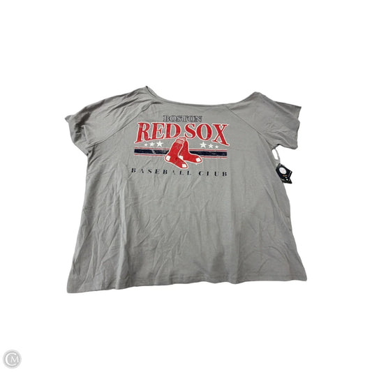 Top Short Sleeve By New Era In Grey, Size: 1x