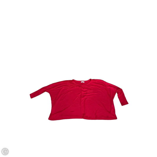 Top Long Sleeve By Zenana In Red, Size: 2x