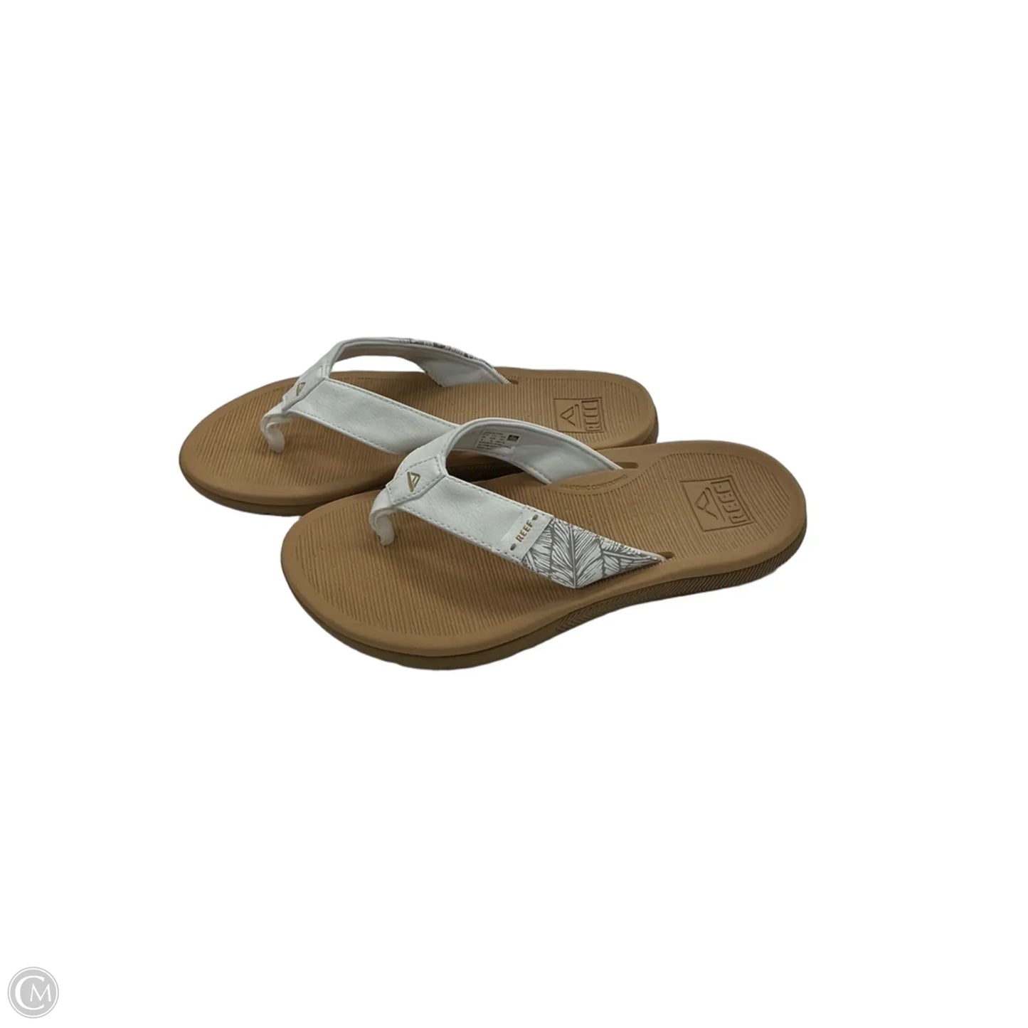 Sandals Flip Flops By Reef In Brown & White, Size: 6