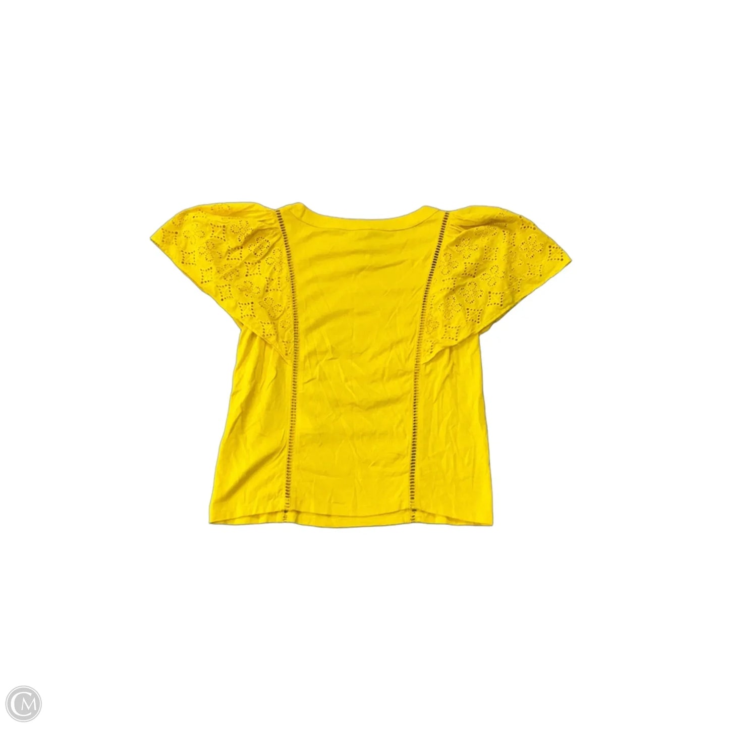 Top Short Sleeve By Banana Republic In Yellow, Size: Xs