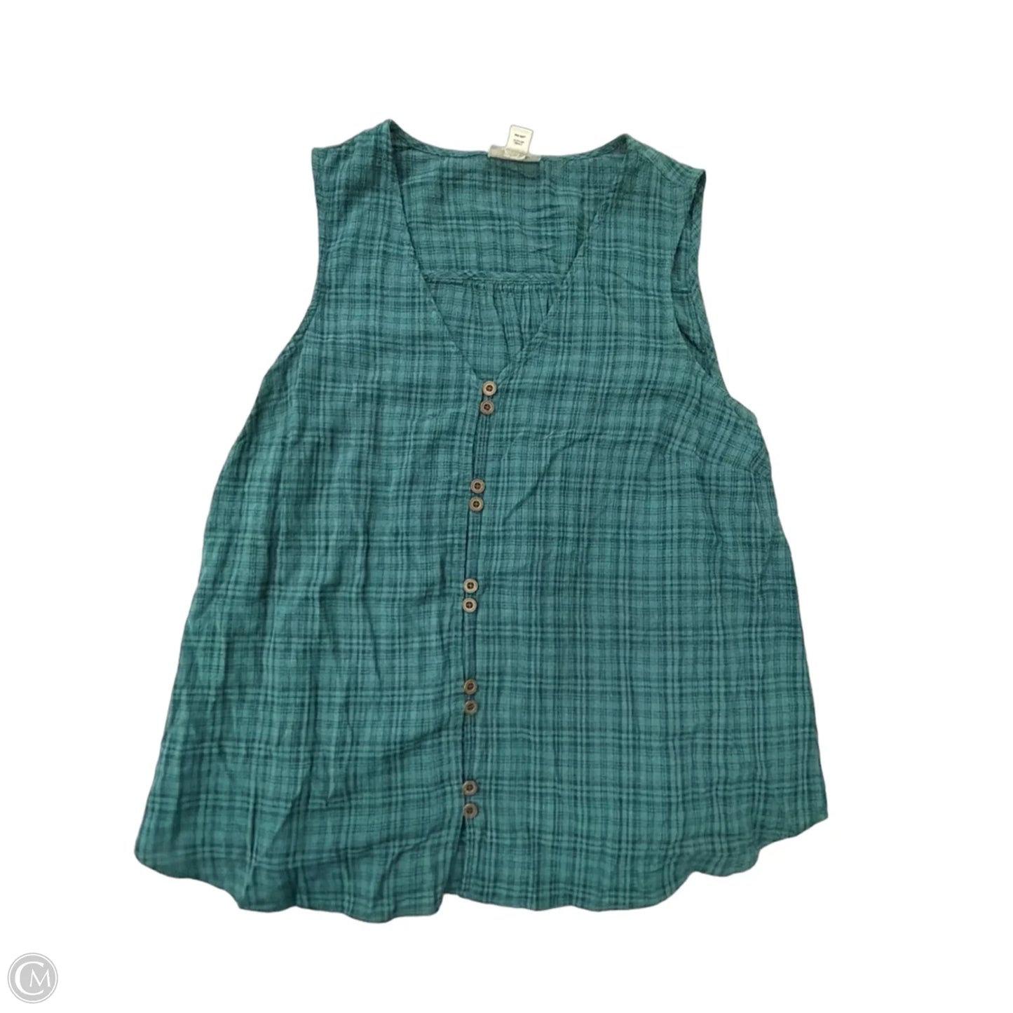 Top Sleeveless By Ana In Green, Size: S