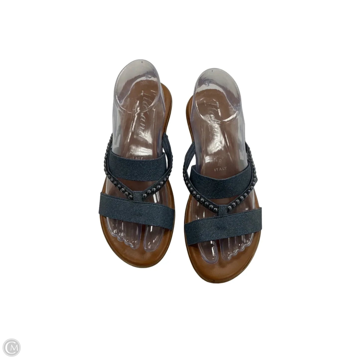 Sandals Flats By Italian Shoemakers In Blue & Brown, Size: 8.5