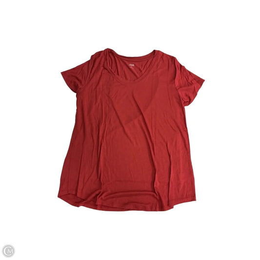 Top Short Sleeve Basic By Ana In Red, Size: L
