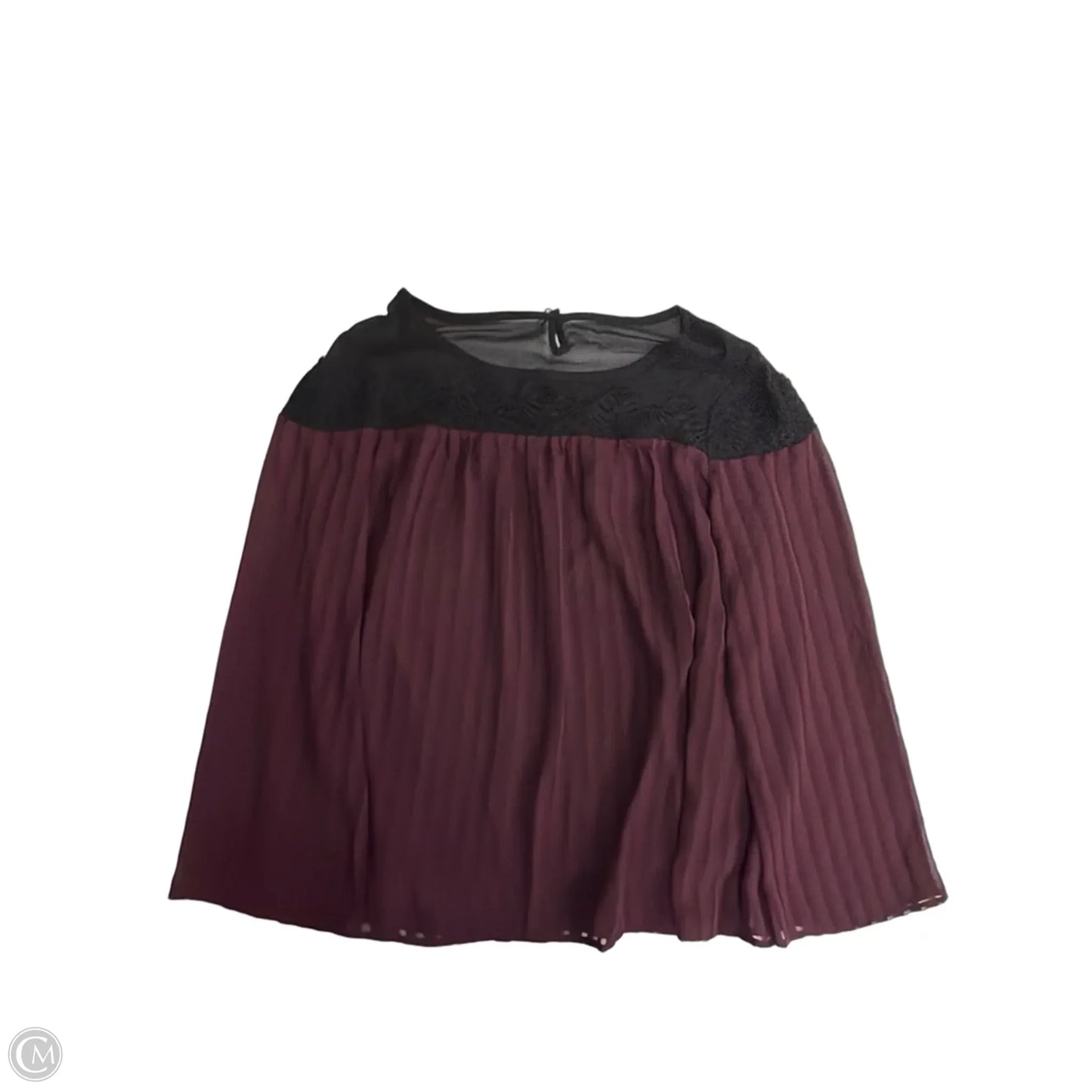 Top Long Sleeve By Torrid In Black & Purple, Size: 1x