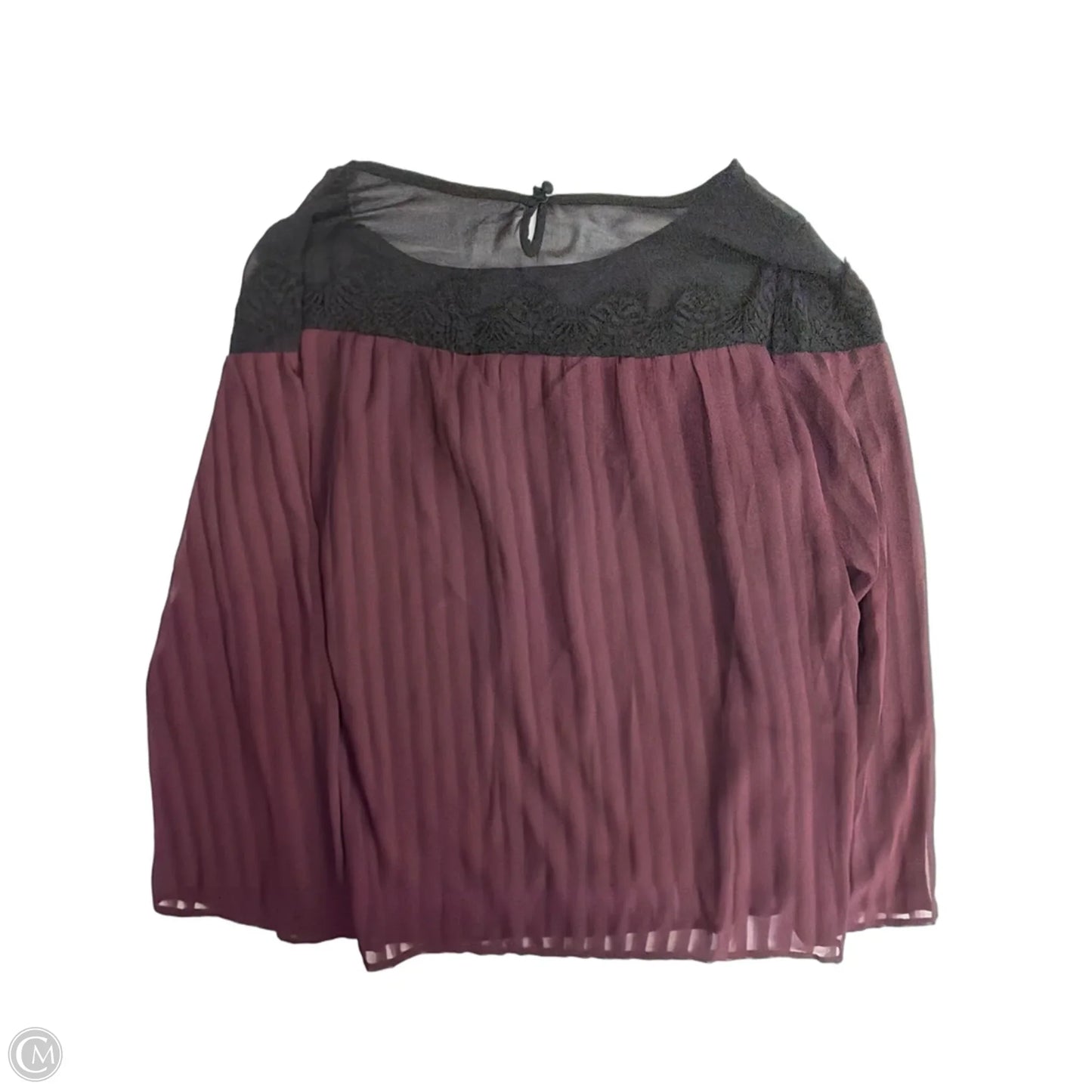 Top Long Sleeve By Torrid In Black & Purple, Size: 1x