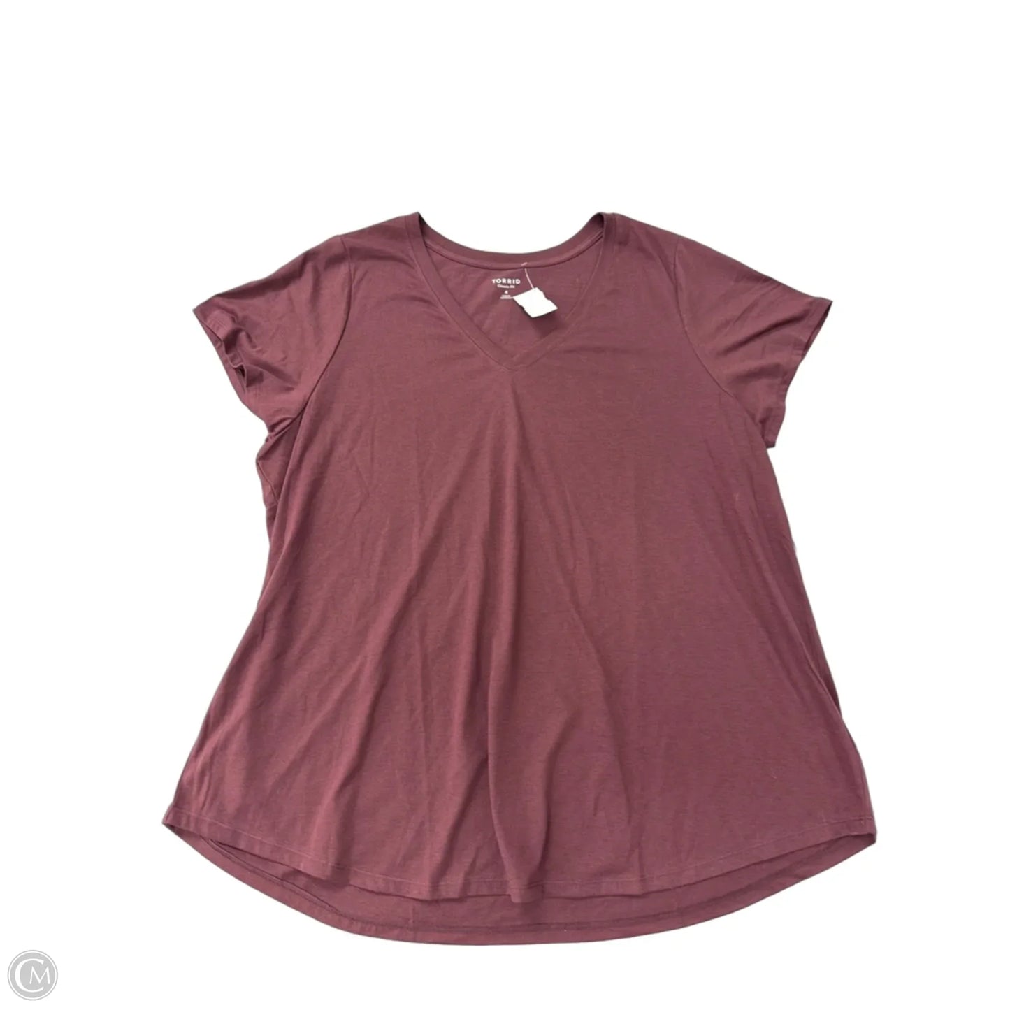 Top Short Sleeve Basic By Torrid In Purple, Size: 4x