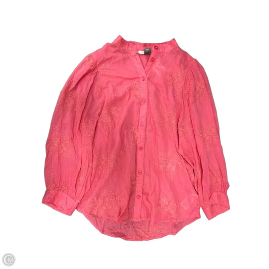 Top Long Sleeve By Pilcro In Pink, Size: Xs