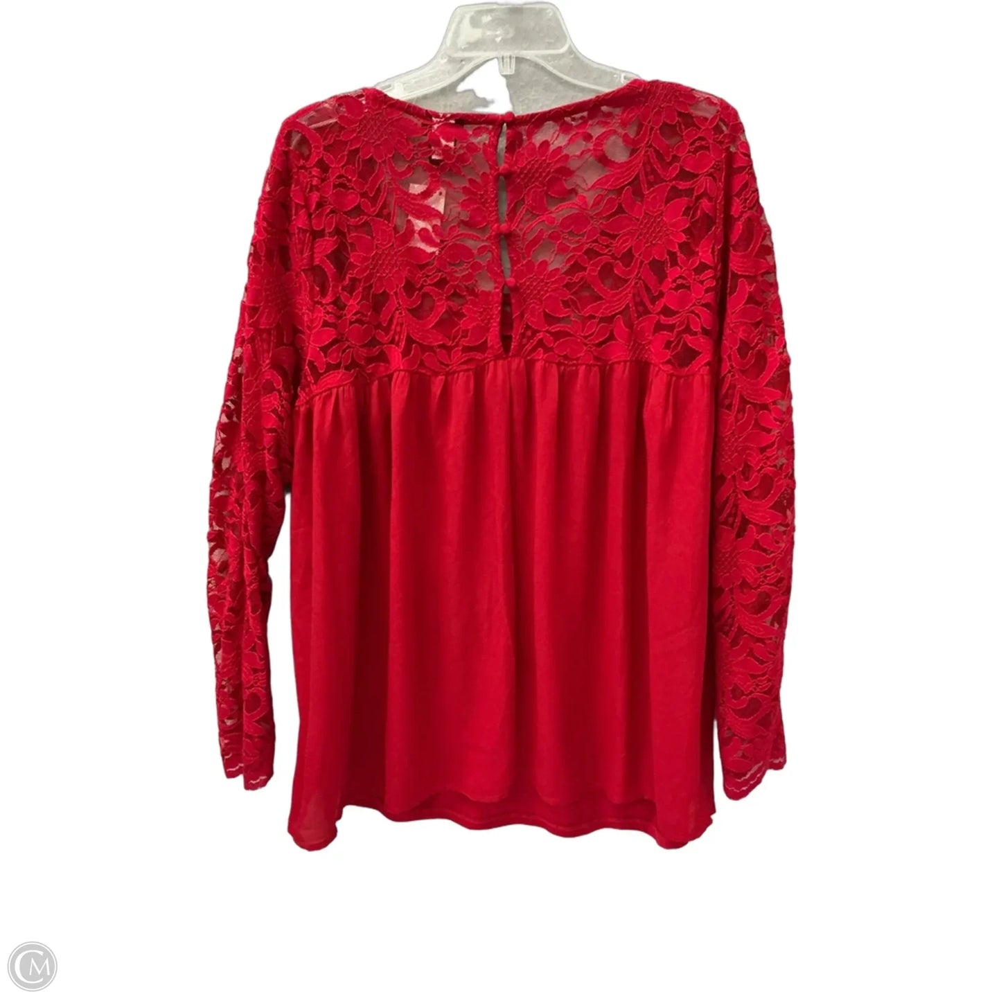 Top Long Sleeve By Torrid In Red, Size: 1x