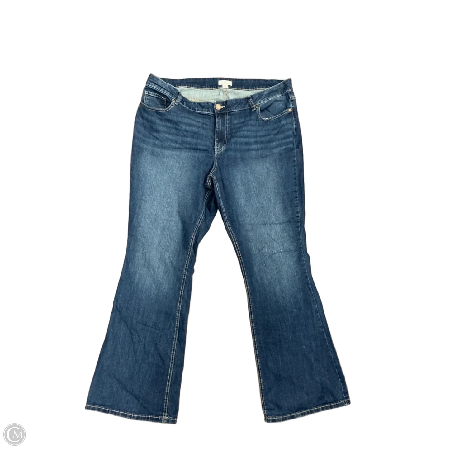 Jeans Flared By Maurices In Blue Denim, Size: 20