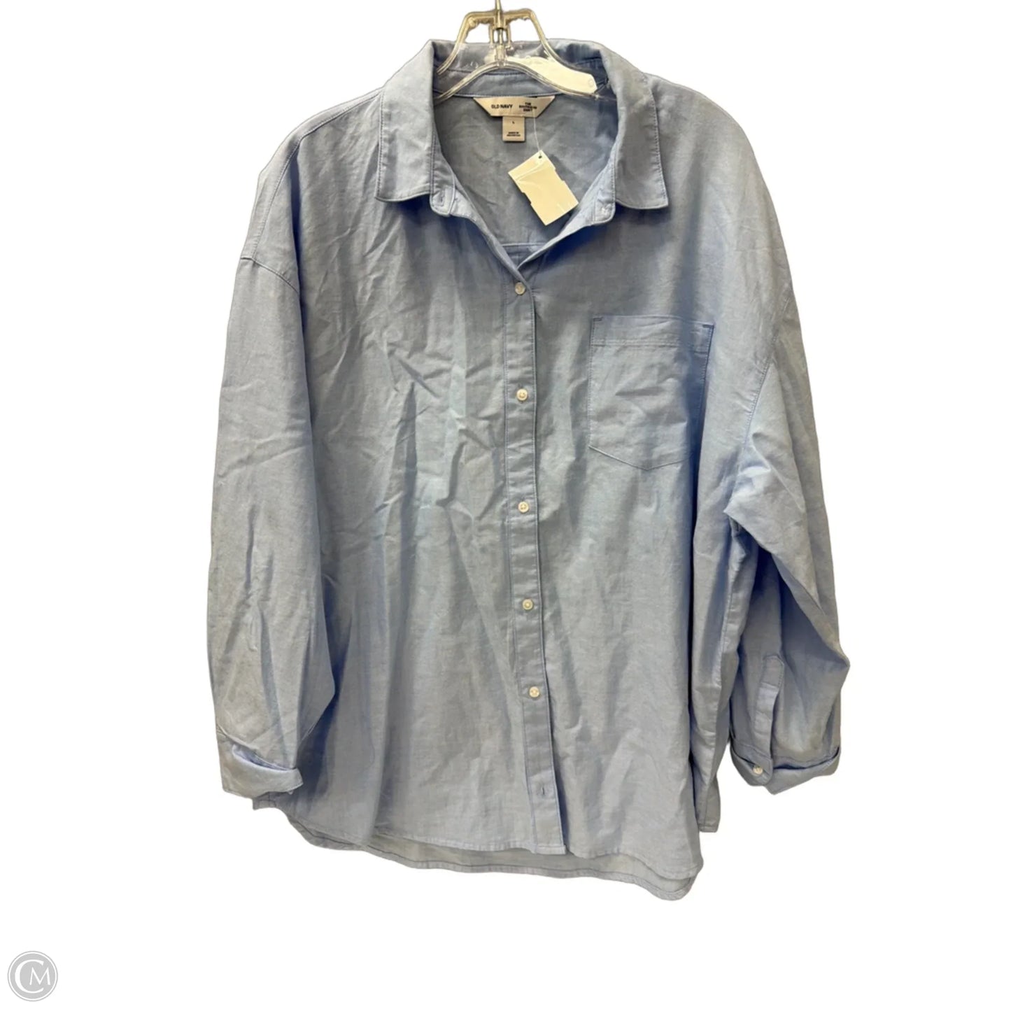 Top Long Sleeve By Old Navy In Blue, Size: L