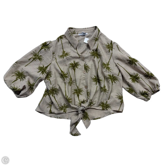 Top Long Sleeve By Clothes Mentor In Brown, Size: 2x