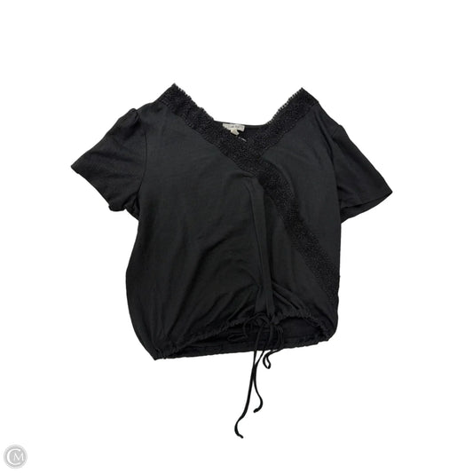 Top Short Sleeve By Como Blu In Black, Size: Xl