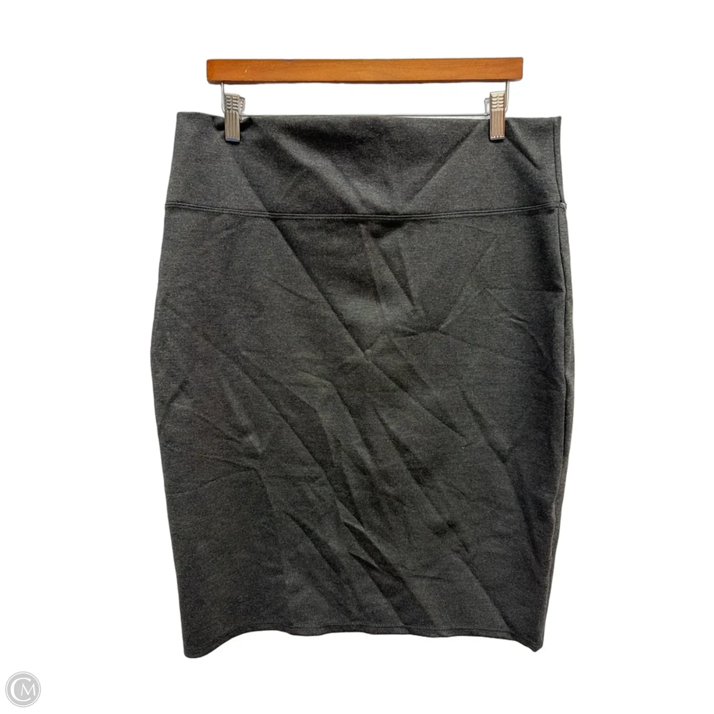 Skirt Midi By Clothes Mentor In Grey, Size: 1x