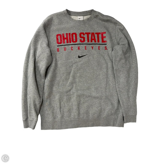 Sweatshirt Crewneck By Nike Apparel In Grey, Size: M