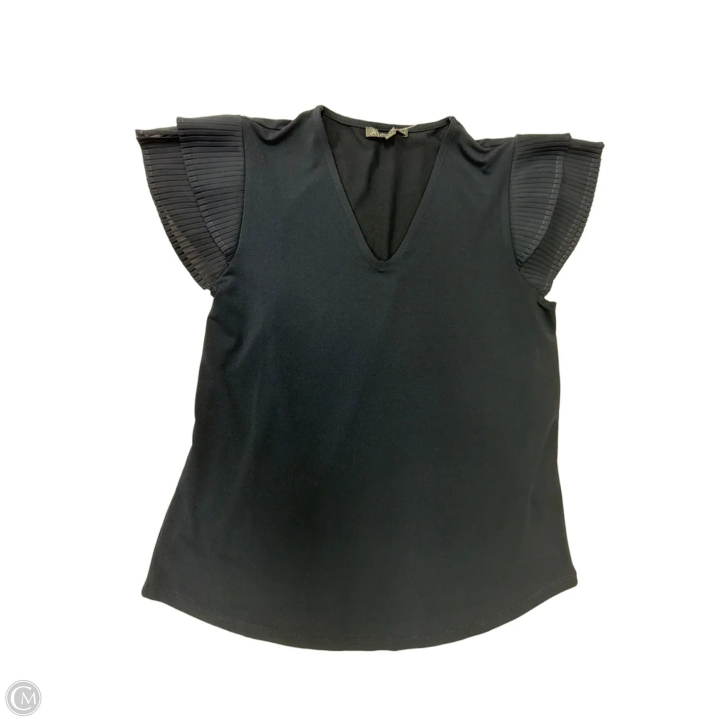 Top Short Sleeve By Adrianna Papell In Navy, Size: S