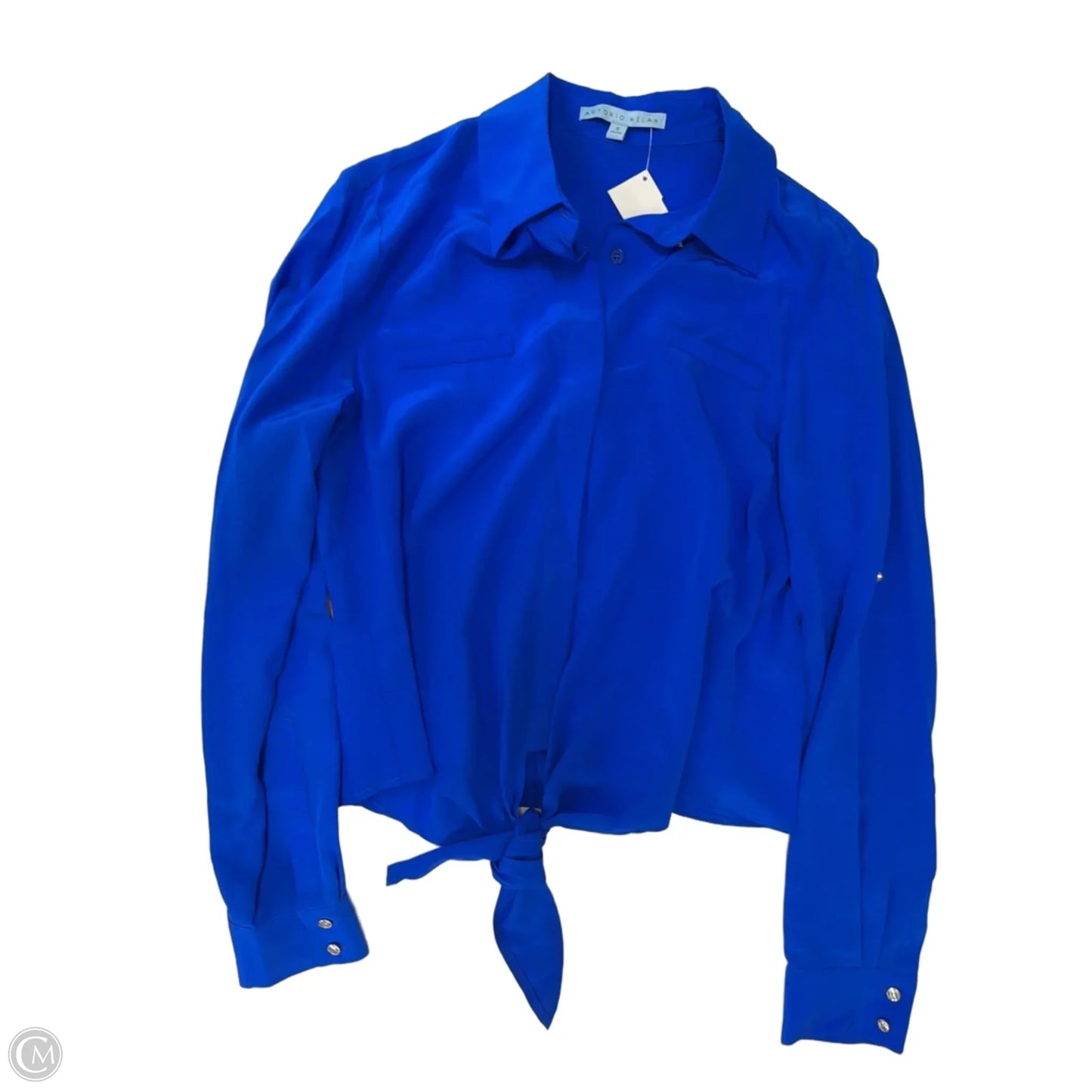 Top Long Sleeve By Antonio Melani In Blue, Size: S