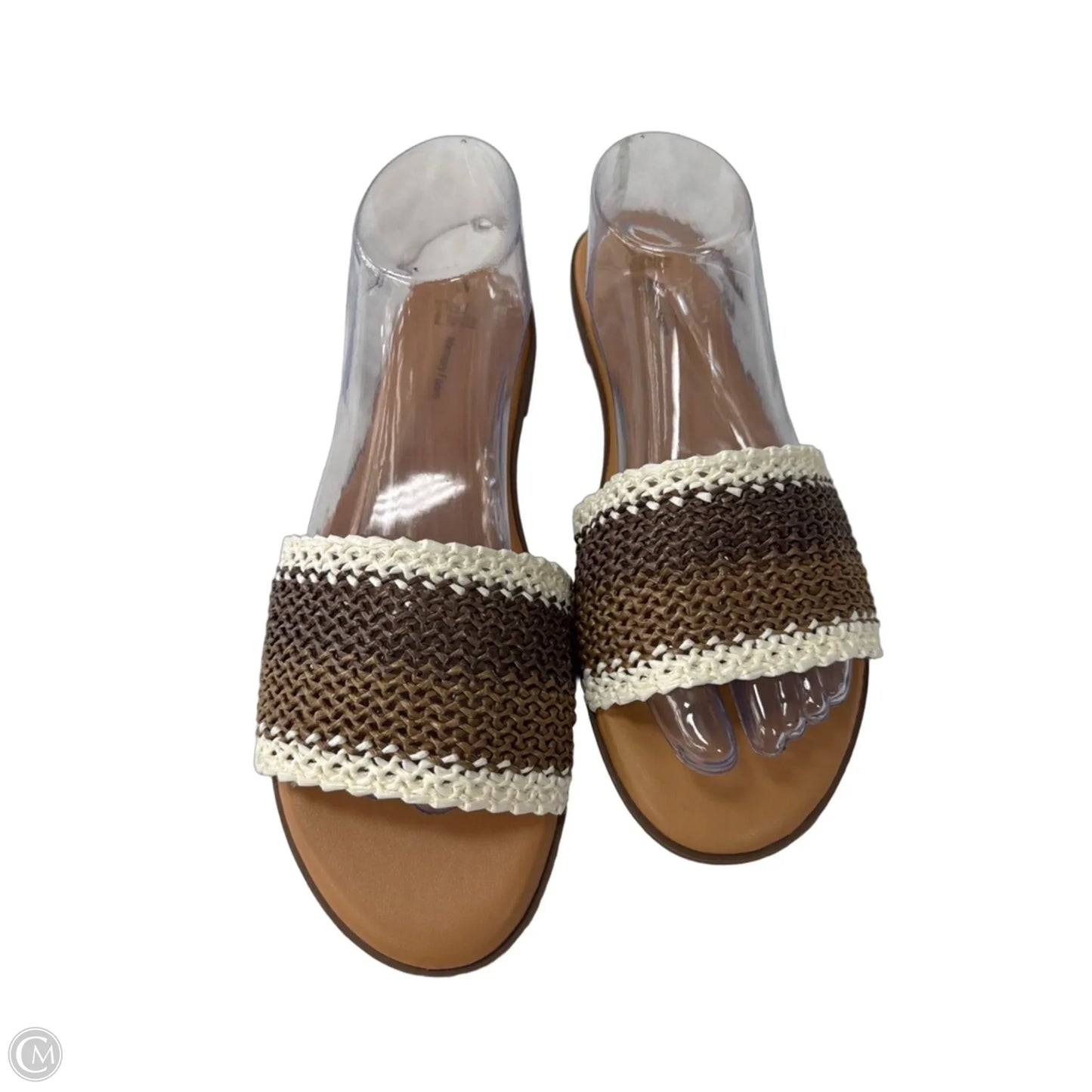 Sandals Flats By Time And Tru In Brown, Size: 11