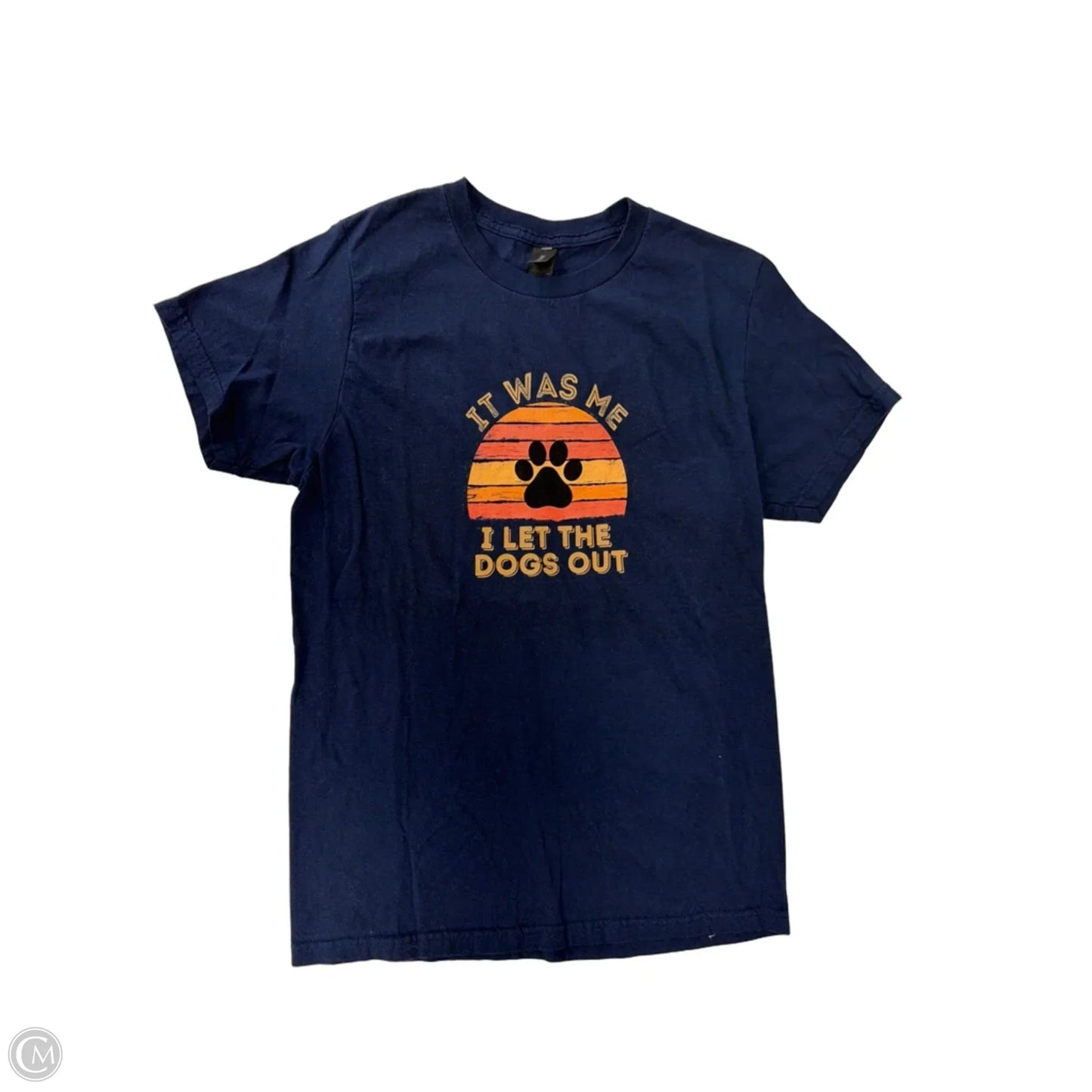 Top Short Sleeve By Gildan In Blue, Size: S