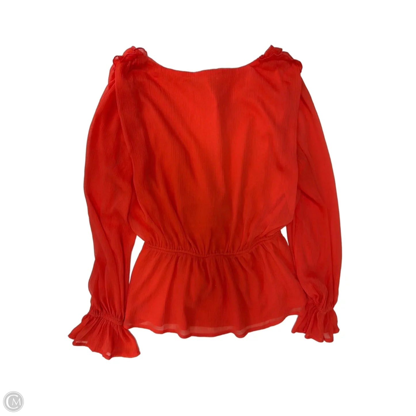Top Long Sleeve By Flying Tomato In Orange, Size: M
