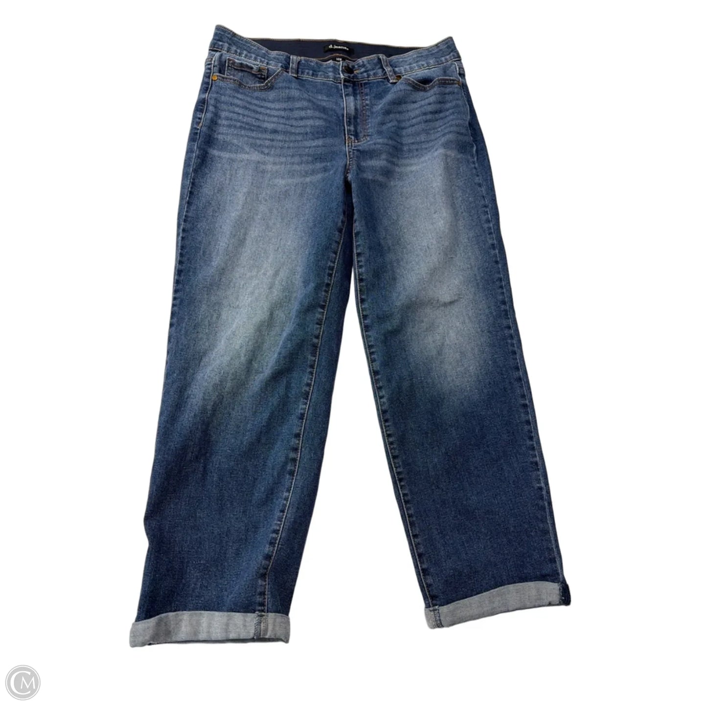 Jeans Straight By D Jeans In Blue Denim, Size: 14