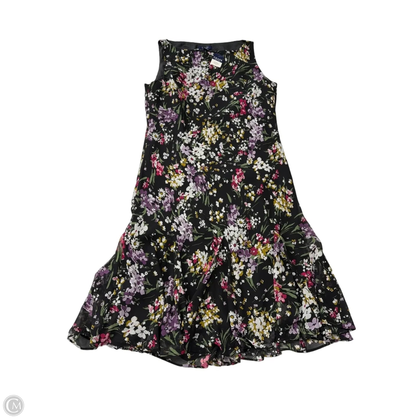 Dress Casual Midi By Chaps In Floral Print, Size: Xl