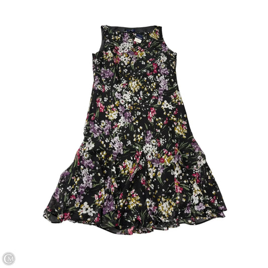 Dress Casual Midi By Chaps In Floral Print, Size: Xl