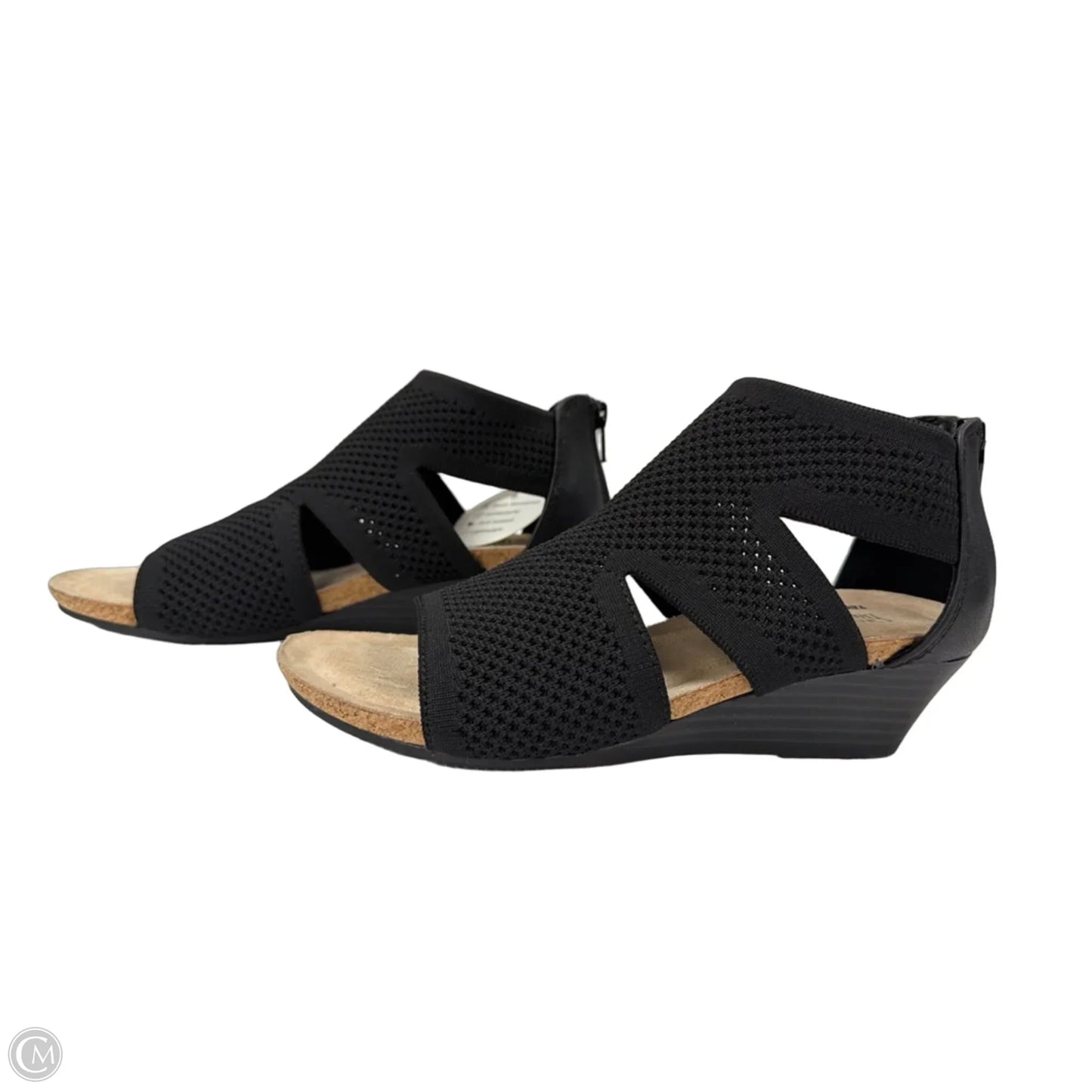Sandals Flats By Croft And Barrow In Black, Size: 6.5