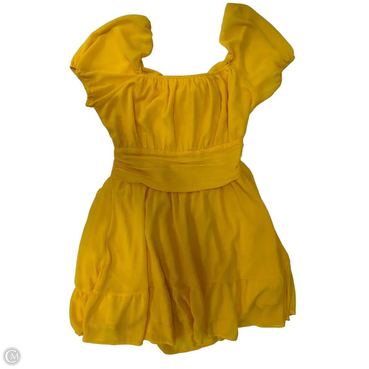 Dress Casual Short By Exlura In Yellow, Size: Xl
