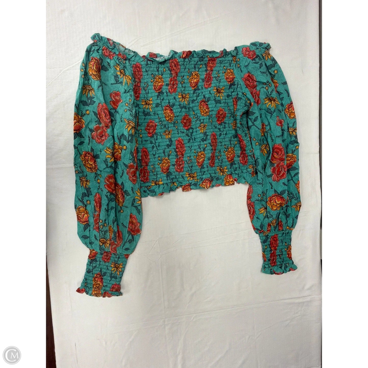Top Long Sleeve By Rock & Roll In Floral Print, Size: L