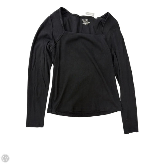 Top Long Sleeve By Time And Tru In Black, Size: L