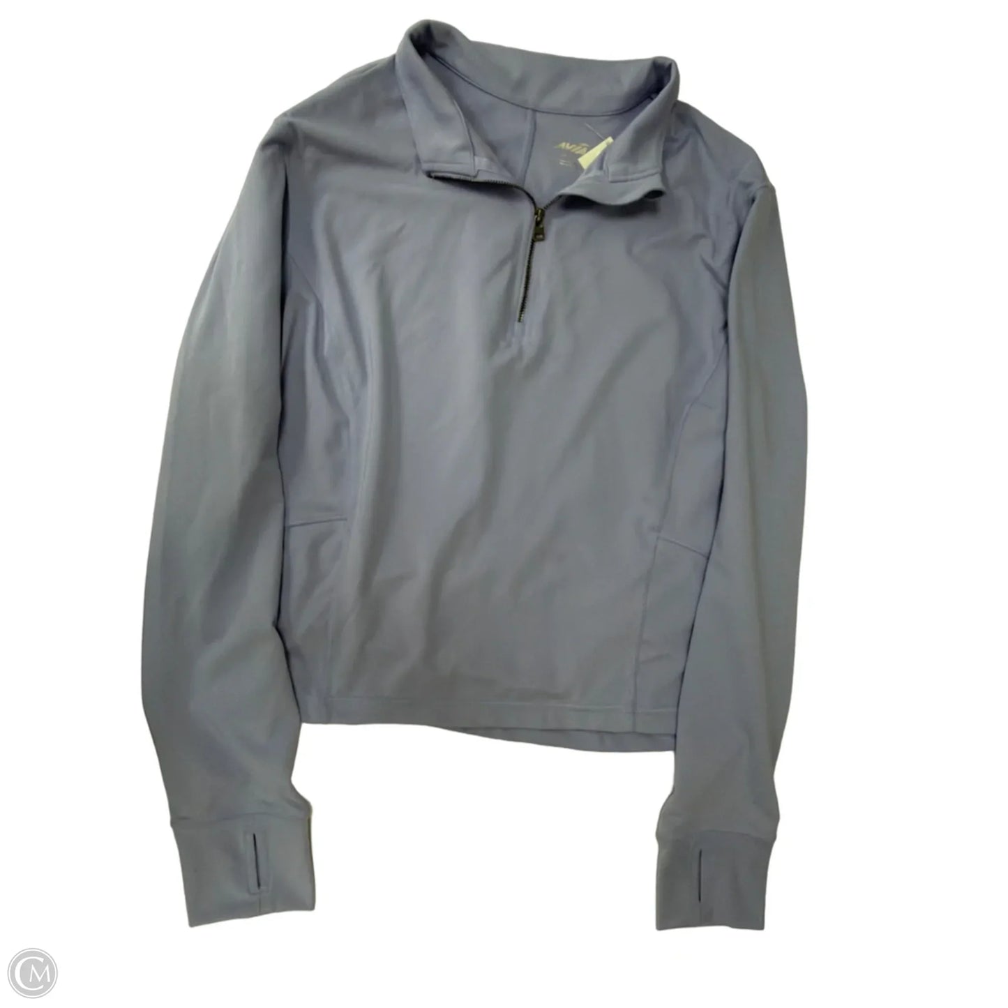 Athletic Top Long Sleeve Collar By Avia In Blue, Size: 2x