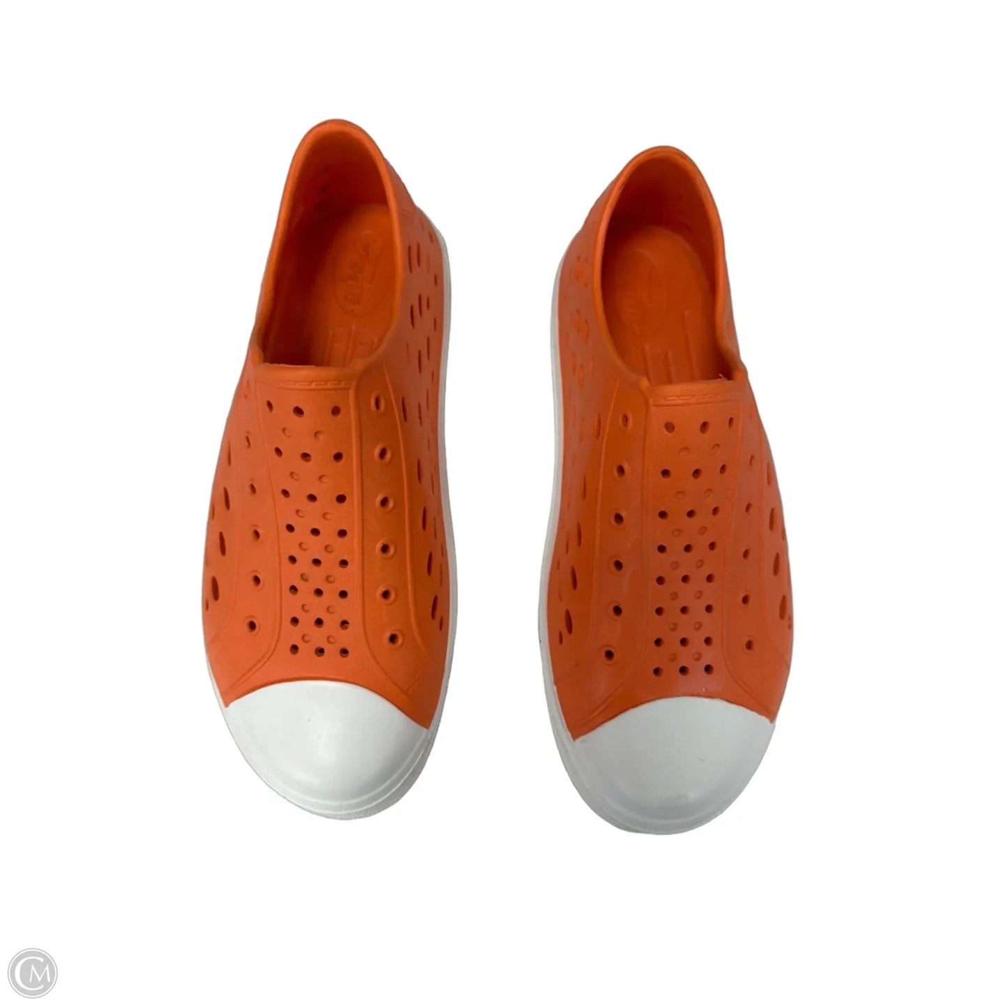 Shoes Flats By Crane In Orange & White, Size: 7