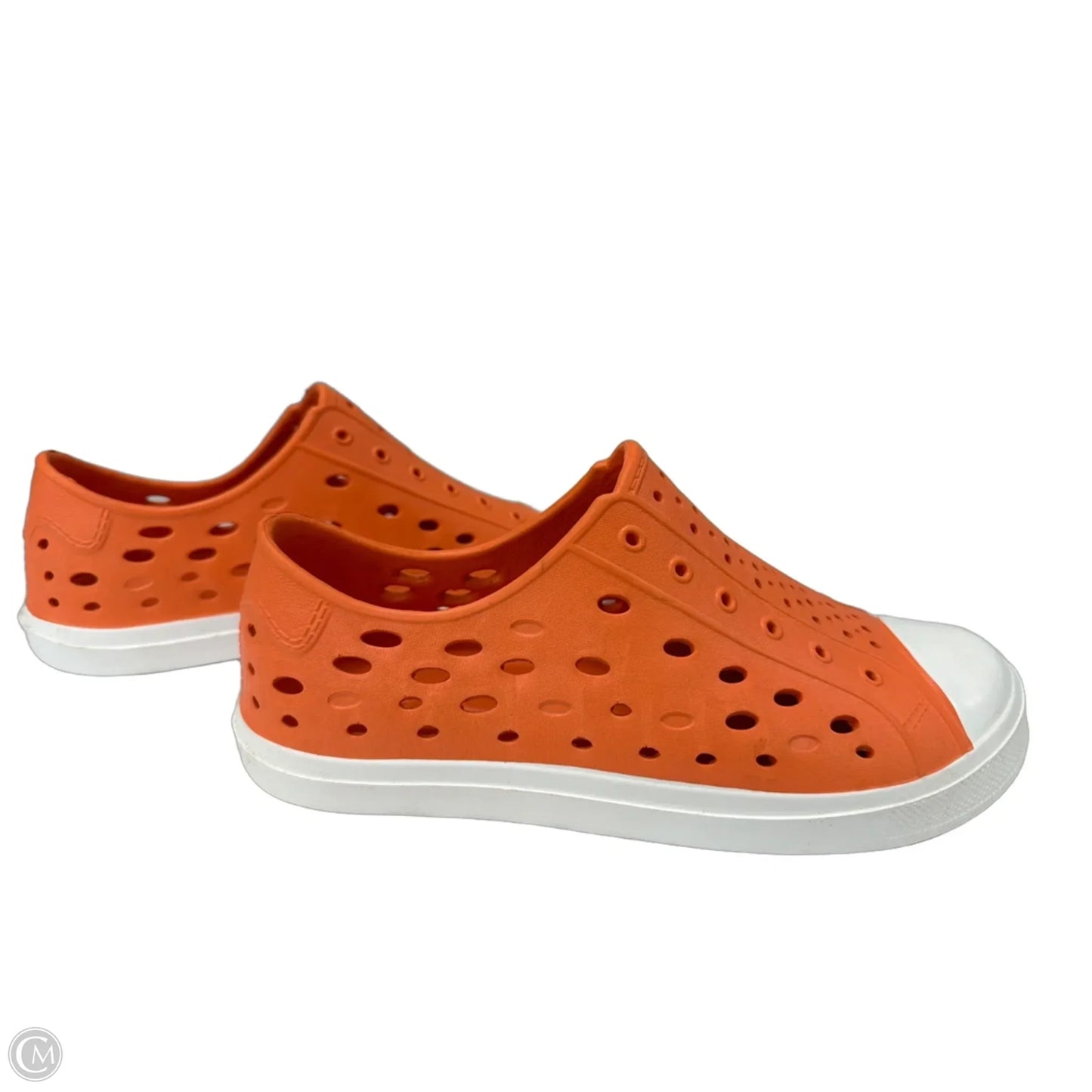 Shoes Flats By Crane In Orange & White, Size: 7