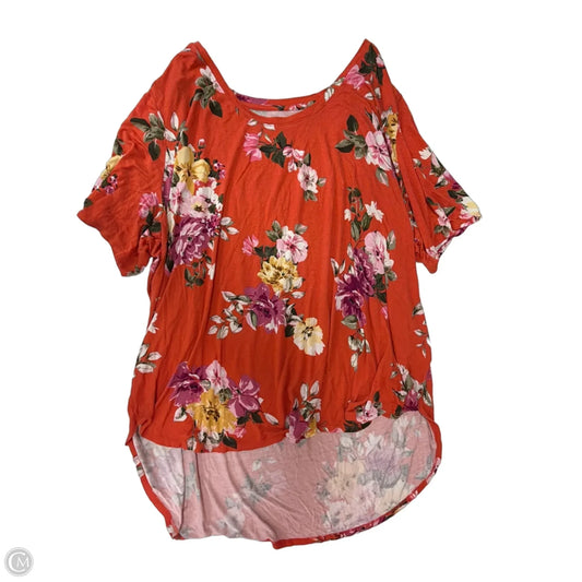 Top Short Sleeve By Maurices In Floral Print, Size: 4x