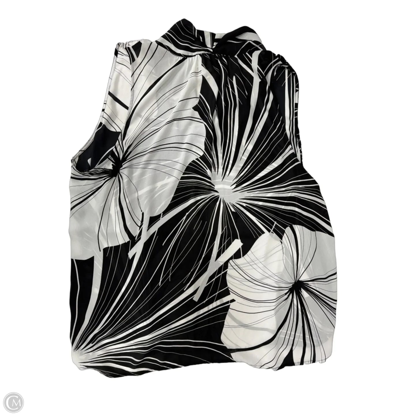 Top Sleeveless By Worthington In Black & White, Size: 3x