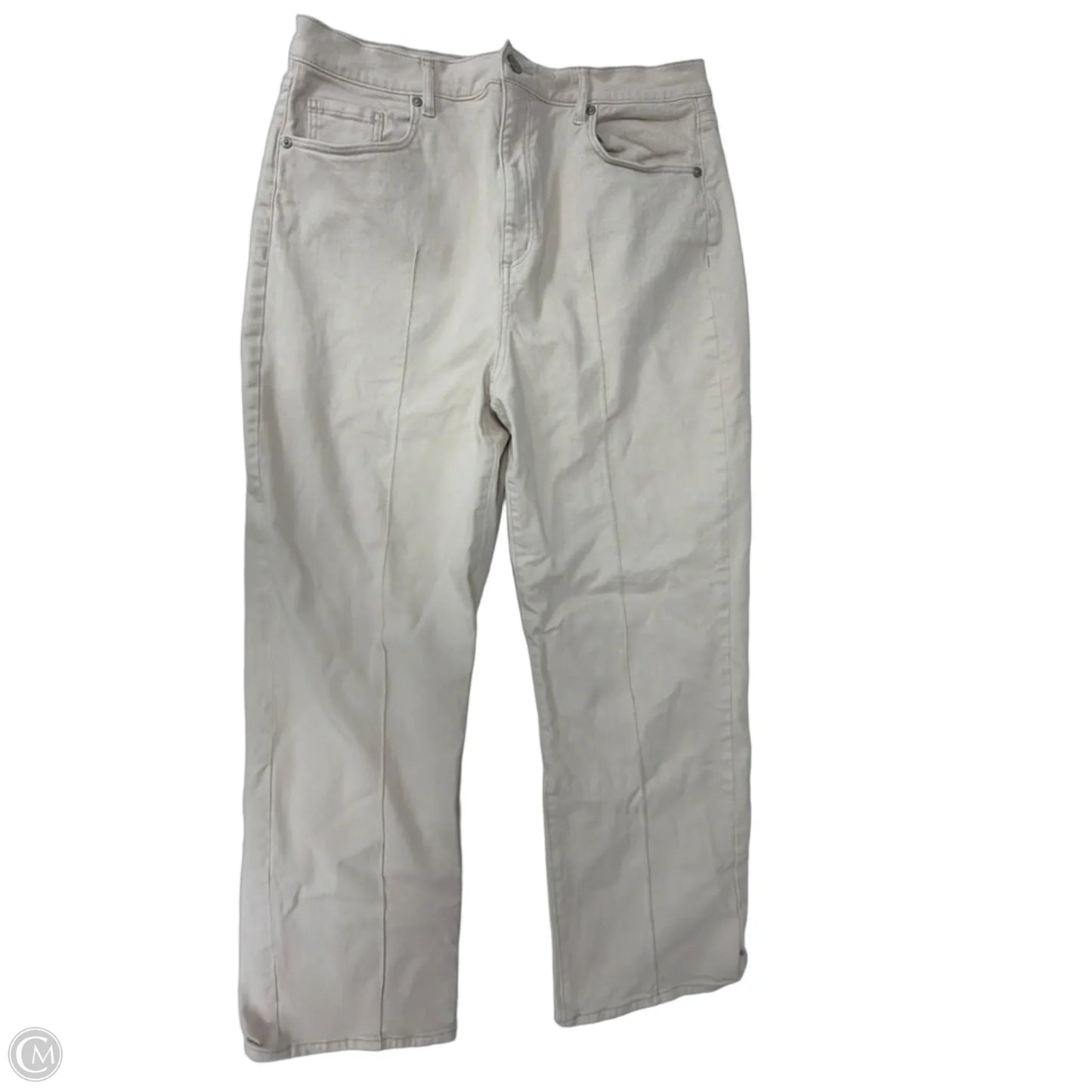Jeans Straight By Loft In Tan Denim, Size: 12